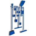 Horizon Mfg Horizon Manufacturing Utility/Sanitation Hook Rack, Blue, 36-3/8", 16 Hooks - 4054 4054